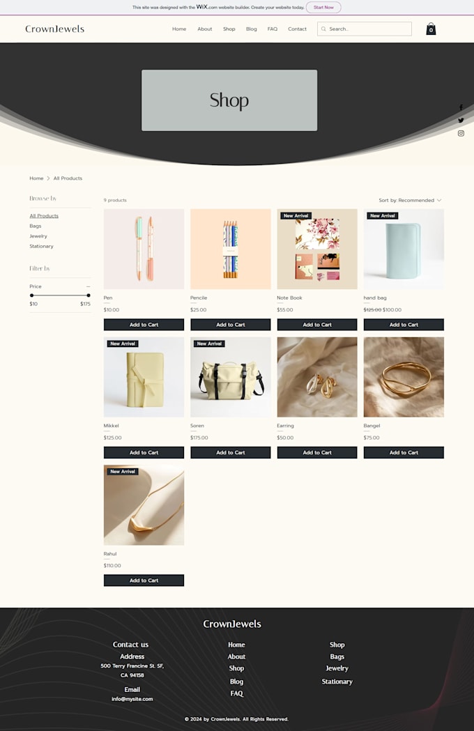 design or redesign wix website, custom code