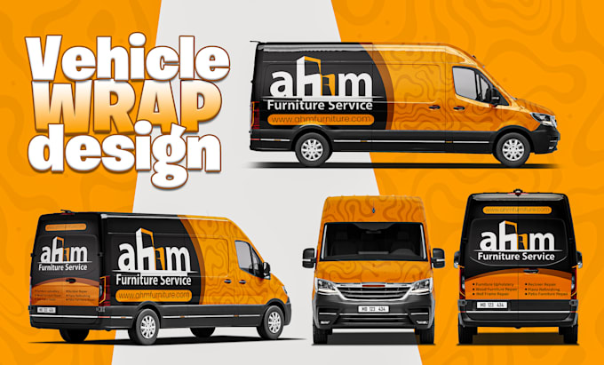 create professionally vehicle wrap design, van wrap design