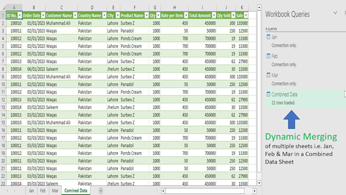 merge excel files and clean, format your data professionally