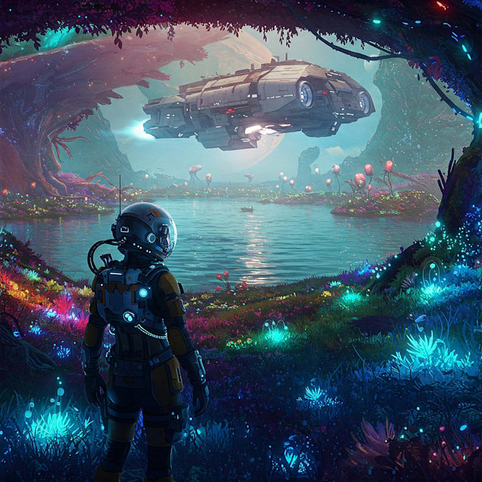 make a sci fi illustration for you