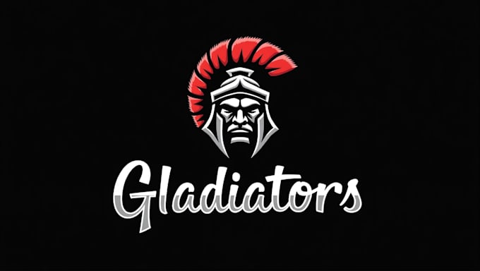 do gladiator head mascot logo design