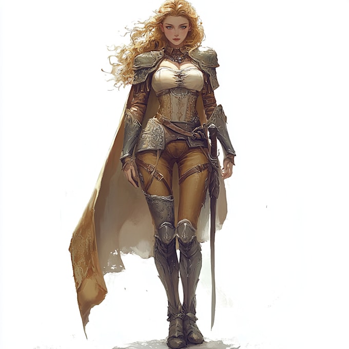 create a fantasy character concept art