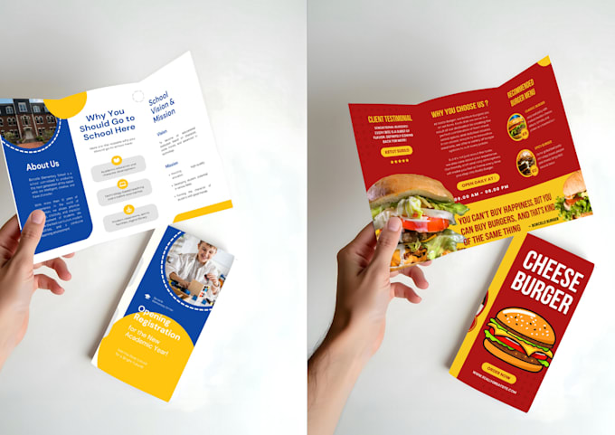 do negative space, wordmark, and brochure less than an hour