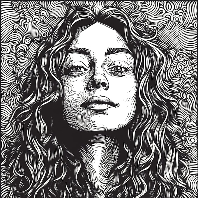 do linocut carving prints style illustration