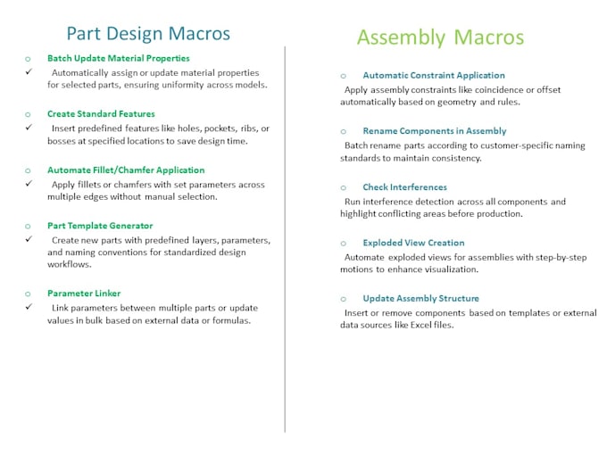 create custom vba macros to automate your cad tasks catia solidworks