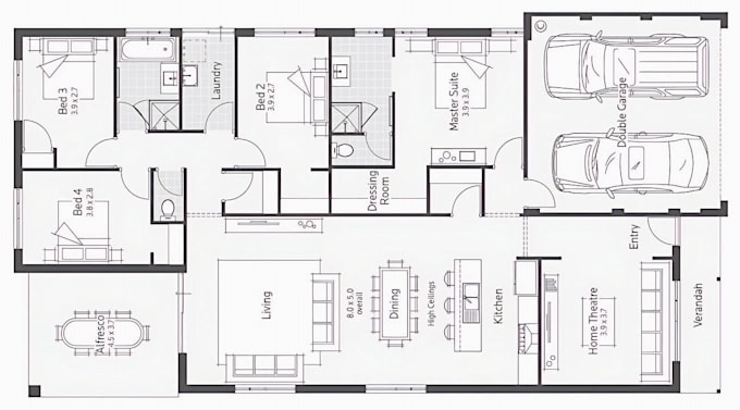 architectural floor plan,house plan,autocad 2d floor plan,convert pdf to autocad
