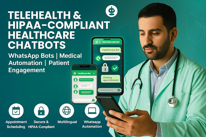 Build hipaa compliant ai telehealth chatbot with symptom triage, rpm ...
