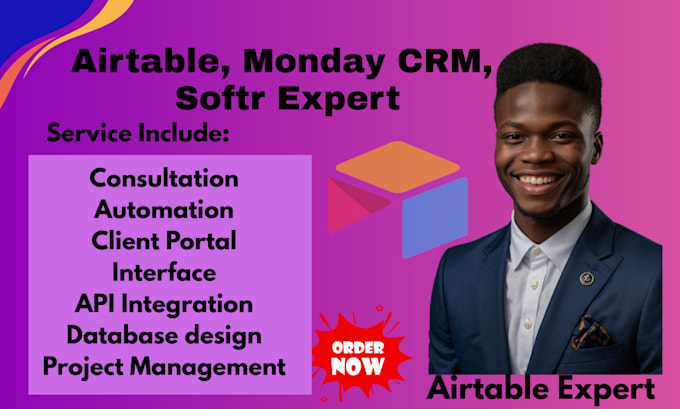 airtable expert for automation airtable crm, database design, project management