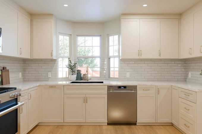 design and render hyper realistic kitchen
