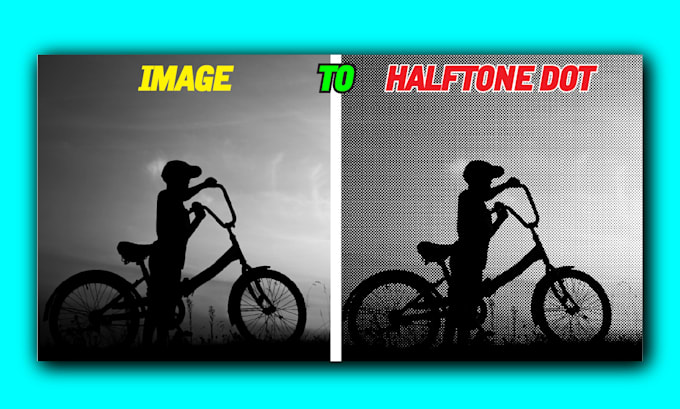 create image into vector halftone dot for screen print color separation