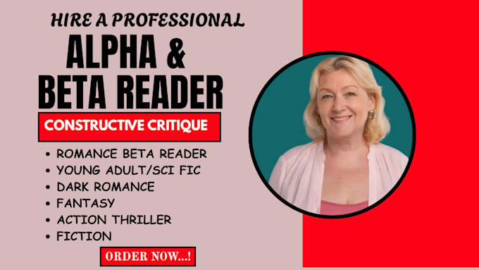 alpha beta read critique romance fantasy thriller sci fi provide honest feedback