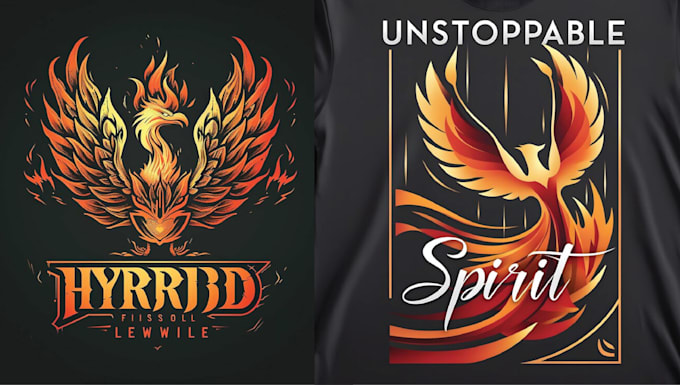 create t shirt bird falcon phoenix logo