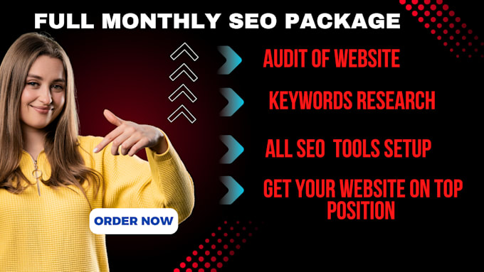 provide monthly SEO services with detailed report