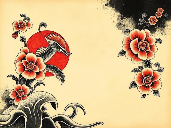 create japanese or oriental tattoo design for you