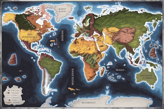 draw a custom map for fantasy, scifi, book or boardgame