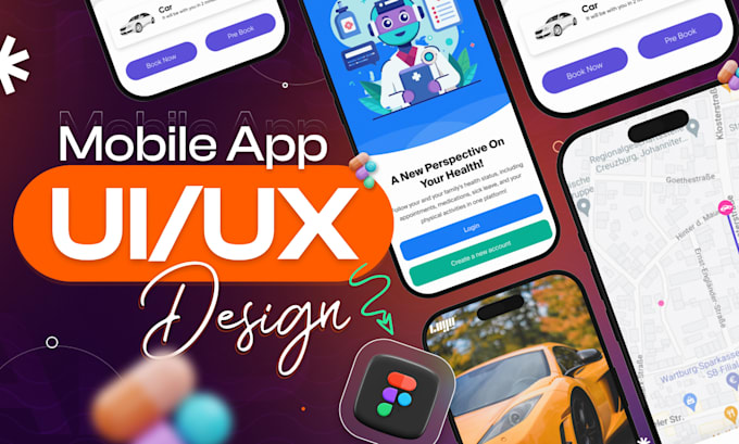 design a modern figma mobile app UI UX design