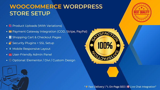 create woocommerce store setup wordpress ecommerce website