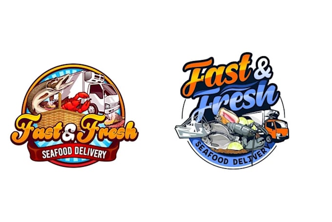 design a professional modern seafood logo