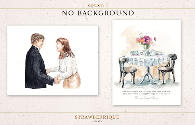 hand paint a watercolor illustration for you in my style