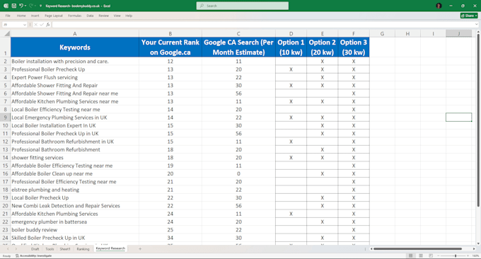 do advanced keyword research and competitor analysis for organic traffic
