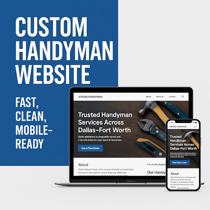 create a modern handyman website for your local service business