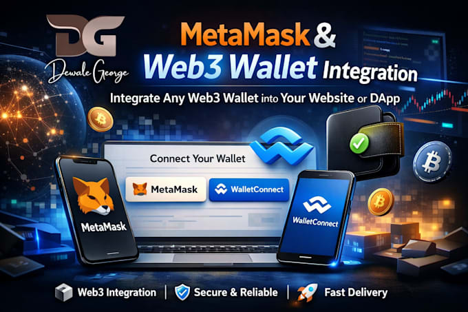 integrate metamask, walletconnect or any web3 wallet into your website or dapp