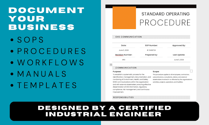 create clear sops, procedures and process documentation