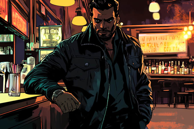 do comic book illustration for your comic or webtoon