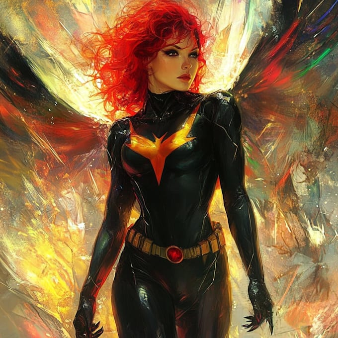 make concept art superhero character design for comics