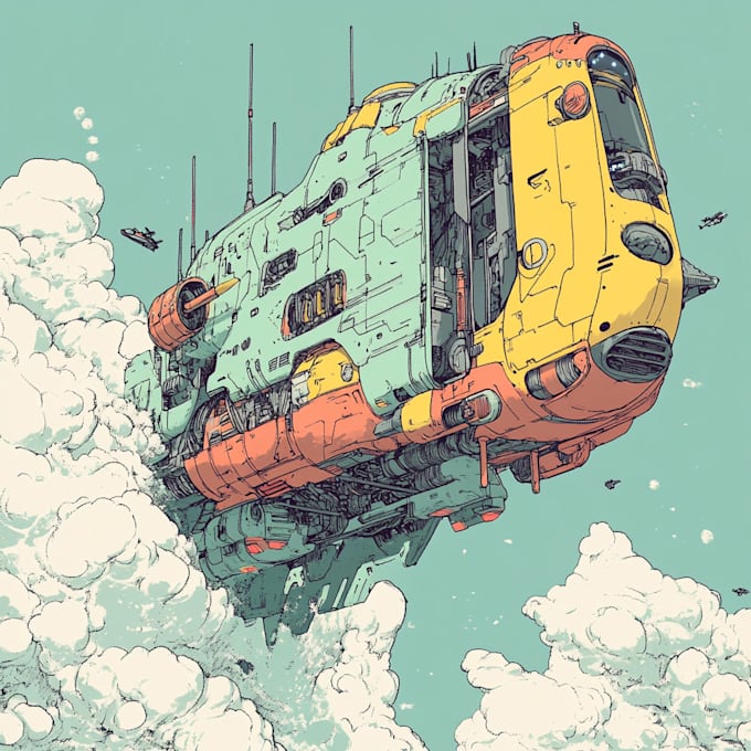 create a sci fi, spacecraft, or vehicle drawing