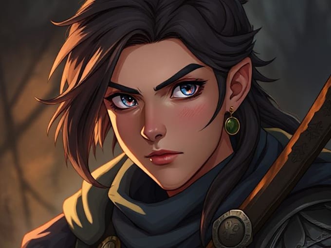 draw anime, realistic portrait or dnd character
