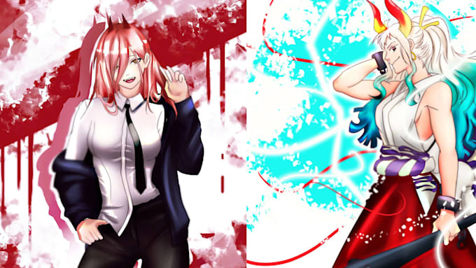 Make a character design and concept art in anime style by Reohawk | Fiverr