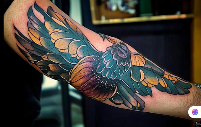 create a watercolor tattoo design