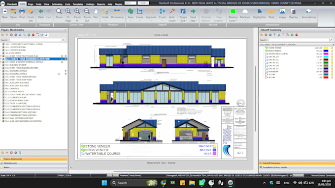 do quantity takeoff, cost estimate for concrete, masonry
