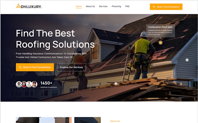 roofing service website, roofing website
