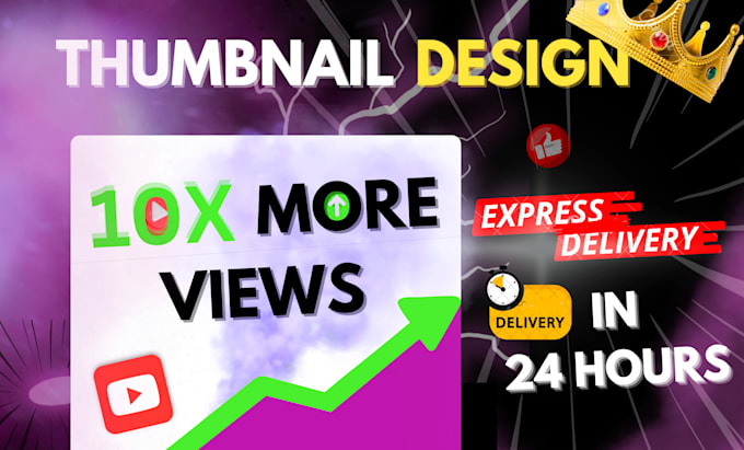 design attractive youtube thumbnail in 12 hours
