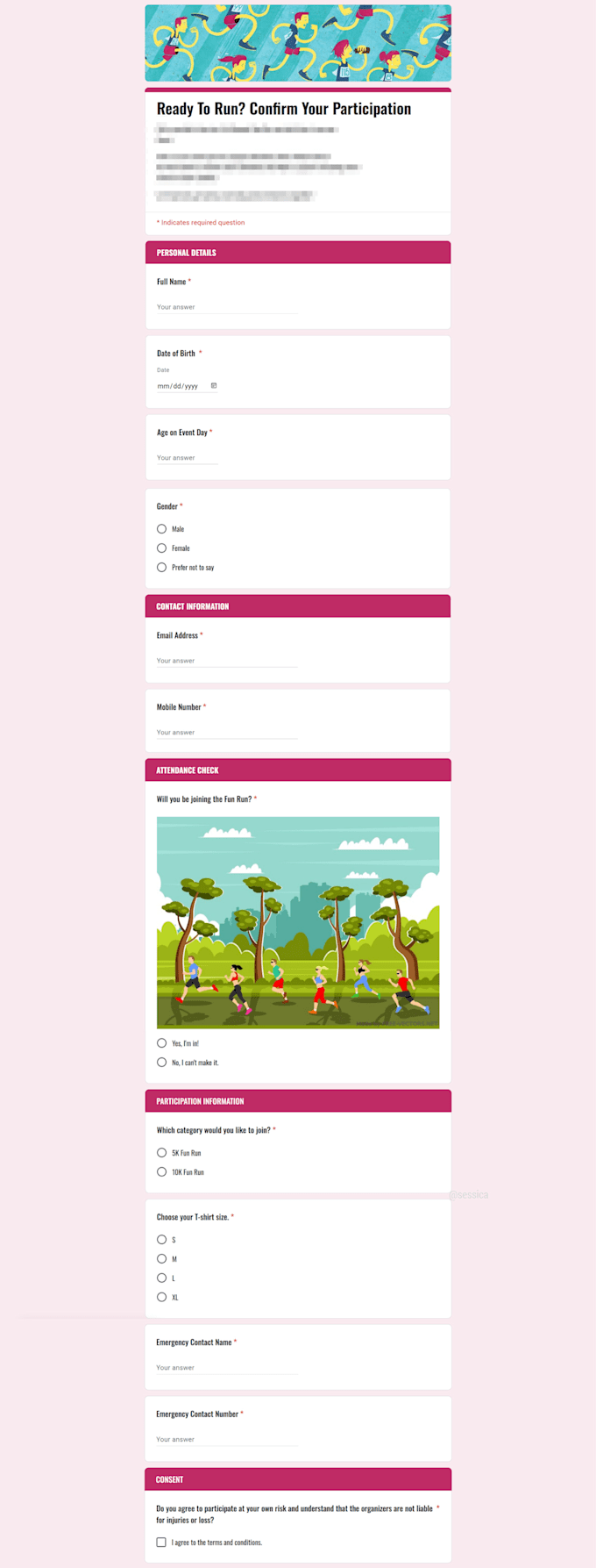 create google forms, and fillable word or excel documents