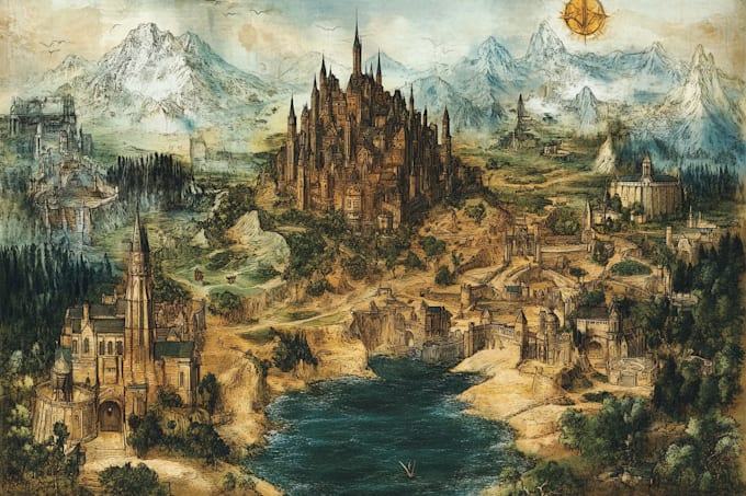 make a fantasy map for rpg fantasy dnd novels