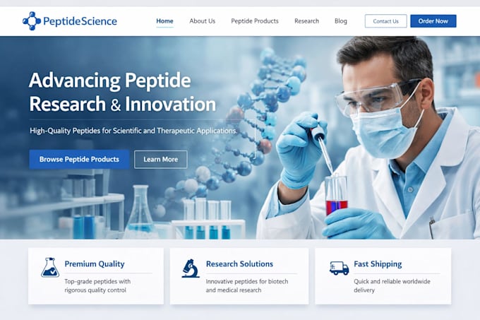 build fda compliant peptide website design and development