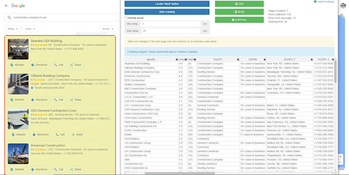 do web scraping, google map scraping, website scraping and data scraping