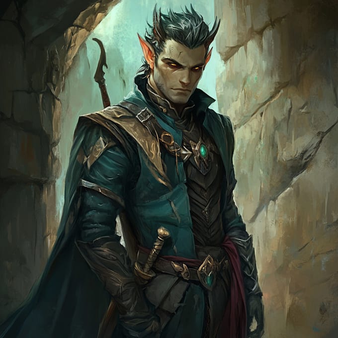 design fantasy character for dnd, pathfinder, etc