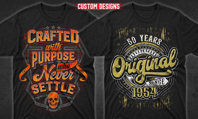 create professional custom t shirt design for your company