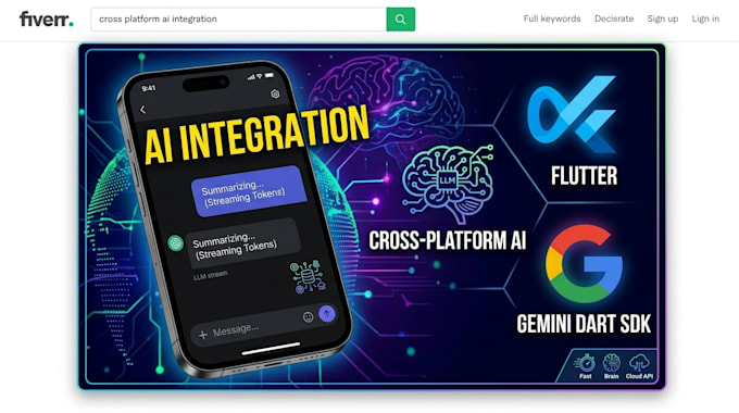 do cross platform ai integration, flutter llm implementation, google gemini dart