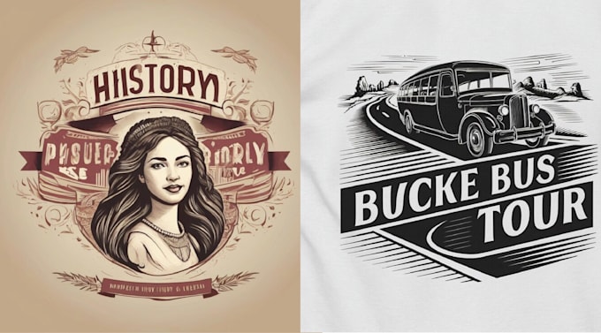 do custom vintage lady classic car print logo