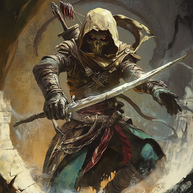 create a fantastic dnd character drawing