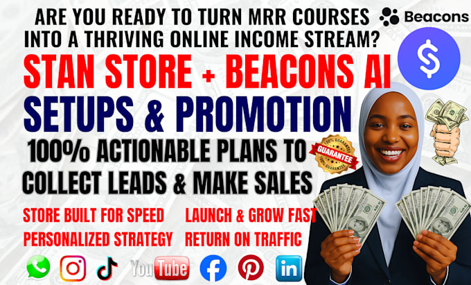setup and promote your master resell rights courses using beacons ai stan store
