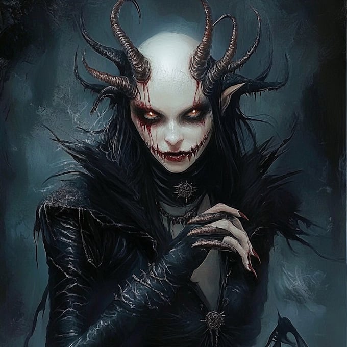 Draw detailed dark art, horror, fantasy illustration by Fredrrker | Fiverr