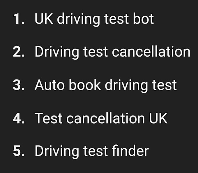 build autocheck UK driving test cancellation checker,auto book earlier test date