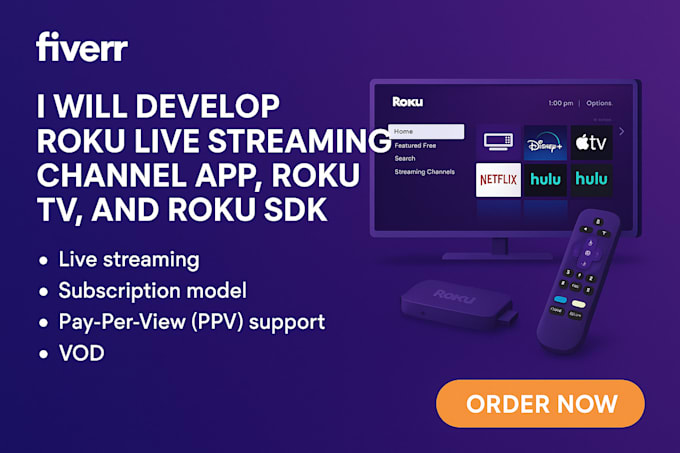 develop roku live streaming channel app, roku tv and roku sdk