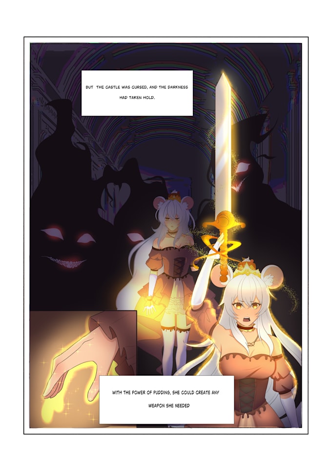 draw webtoon or manga storyboard page